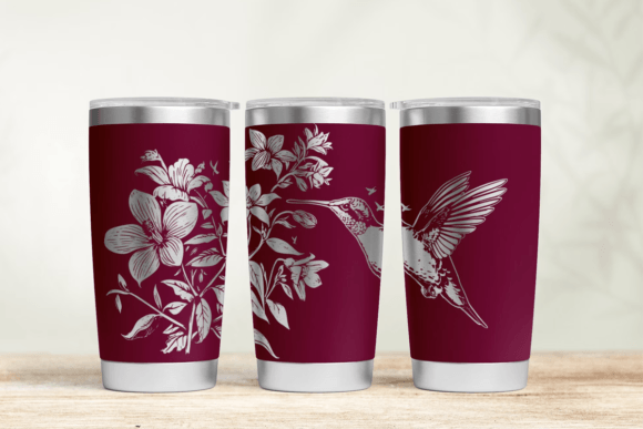 Bird Tumbler Wrap SVG