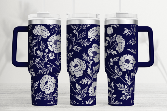 Botanical 40oz Laser Tumbler Wrap SVG