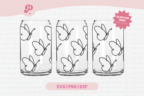 Butterfly Cup Wrap SVG