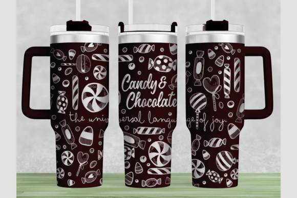 Candy 40oz Laser Tumbler Wrap SVG