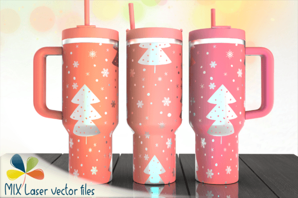 Christmas Trees SVG Tumbler Engraving