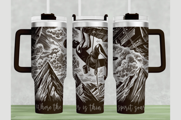 Climber 40oz Laser Tumbler Wrap SVG