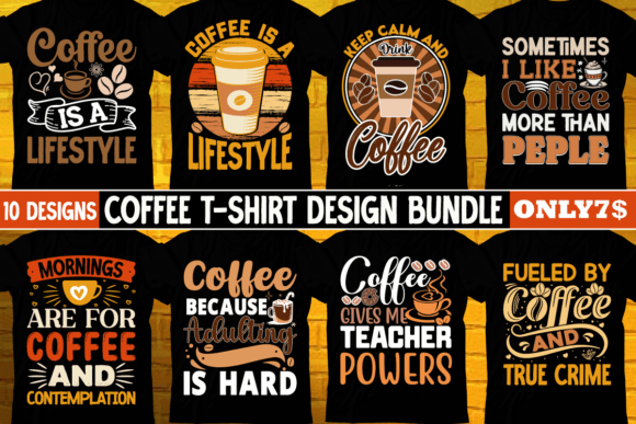 Coffee T-shirt Design Bundle