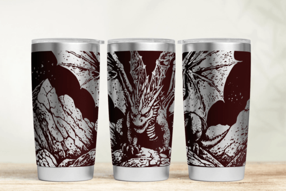 Dragon Tumbler Wrap SVG