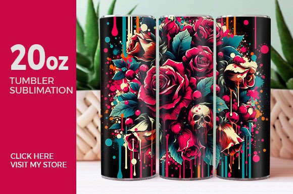 Floral Design Tumbler Wrap