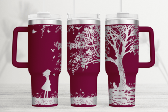 Girl 40oz Laser Tumbler Wrap SVG