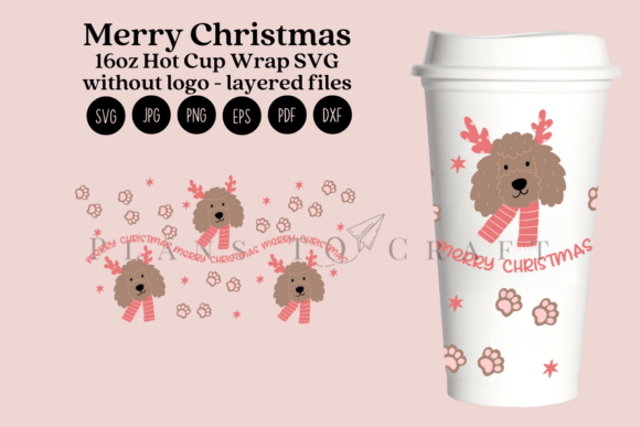 Merry Christmas 16oz Hot Cup Tumbler SVG