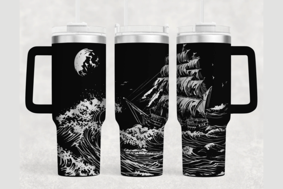 Nautica 40oz Laser Tumbler Wrap SVG