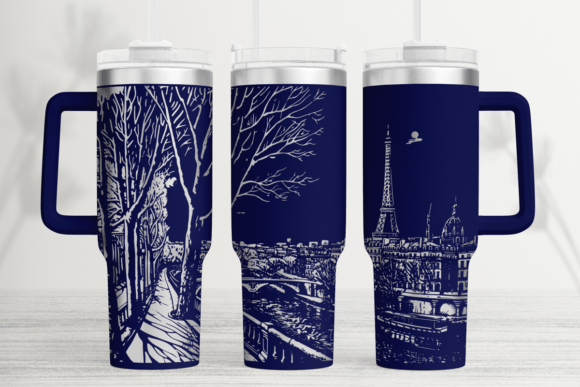 Paris 40oz Laser Tumbler Wrap SVG
