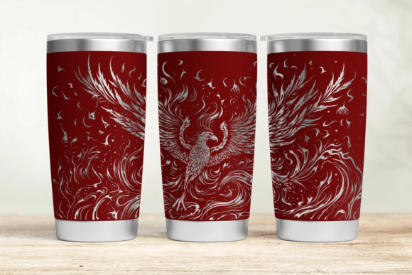 Phoenix Tumbler Wrap SVG