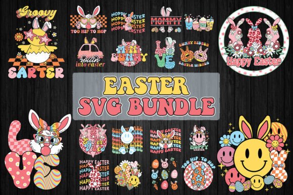 Retro Easter SVG Bundle