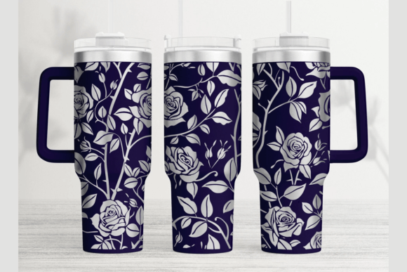Rose 40oz Laser Tumbler Wrap SVG