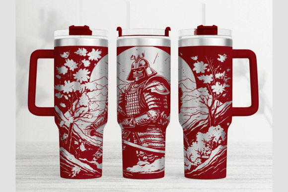 Samurai Tumbler Wrap SVG