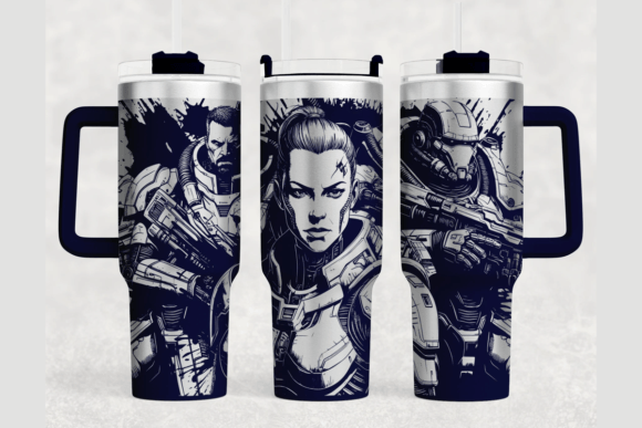Sci-Fi Tumbler Wrap SVG