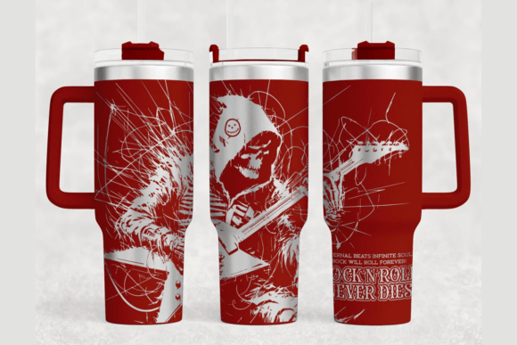 Skull Rock 40oz Laser Tumbler Wrap SVG
