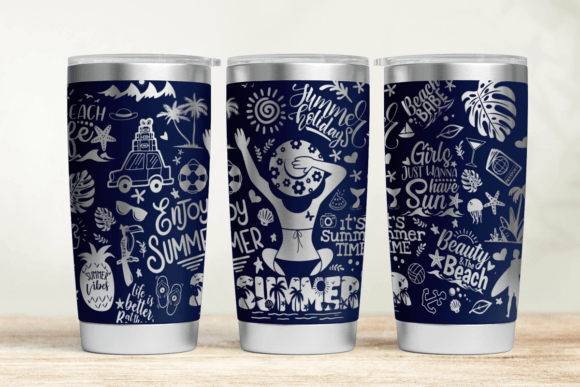 Summer Tumbler Wrap SVG