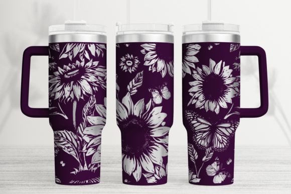 Sunflower 40oz Laser Tumbler Wrap SVG