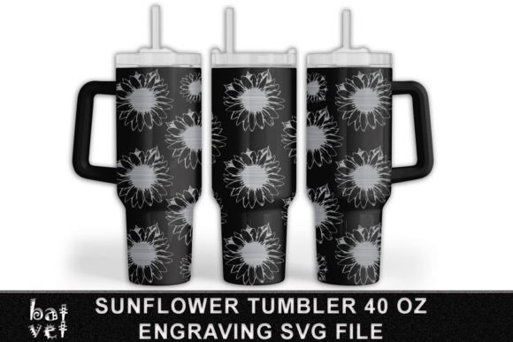 Sunflower Tumbler Engraving SVG Quencher
