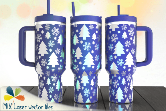SVG Christmas Tumbler Engraved Files