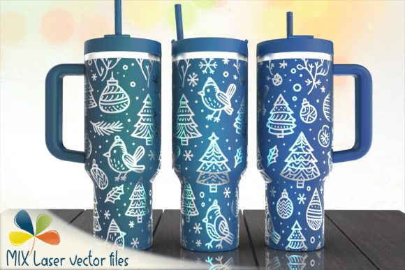 Tumbler SVG Laser Engraving Christmas