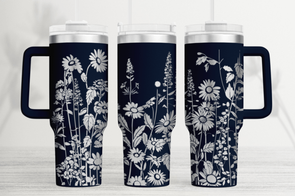 Wildflower 40oz Laser Tumbler Wrap SVG